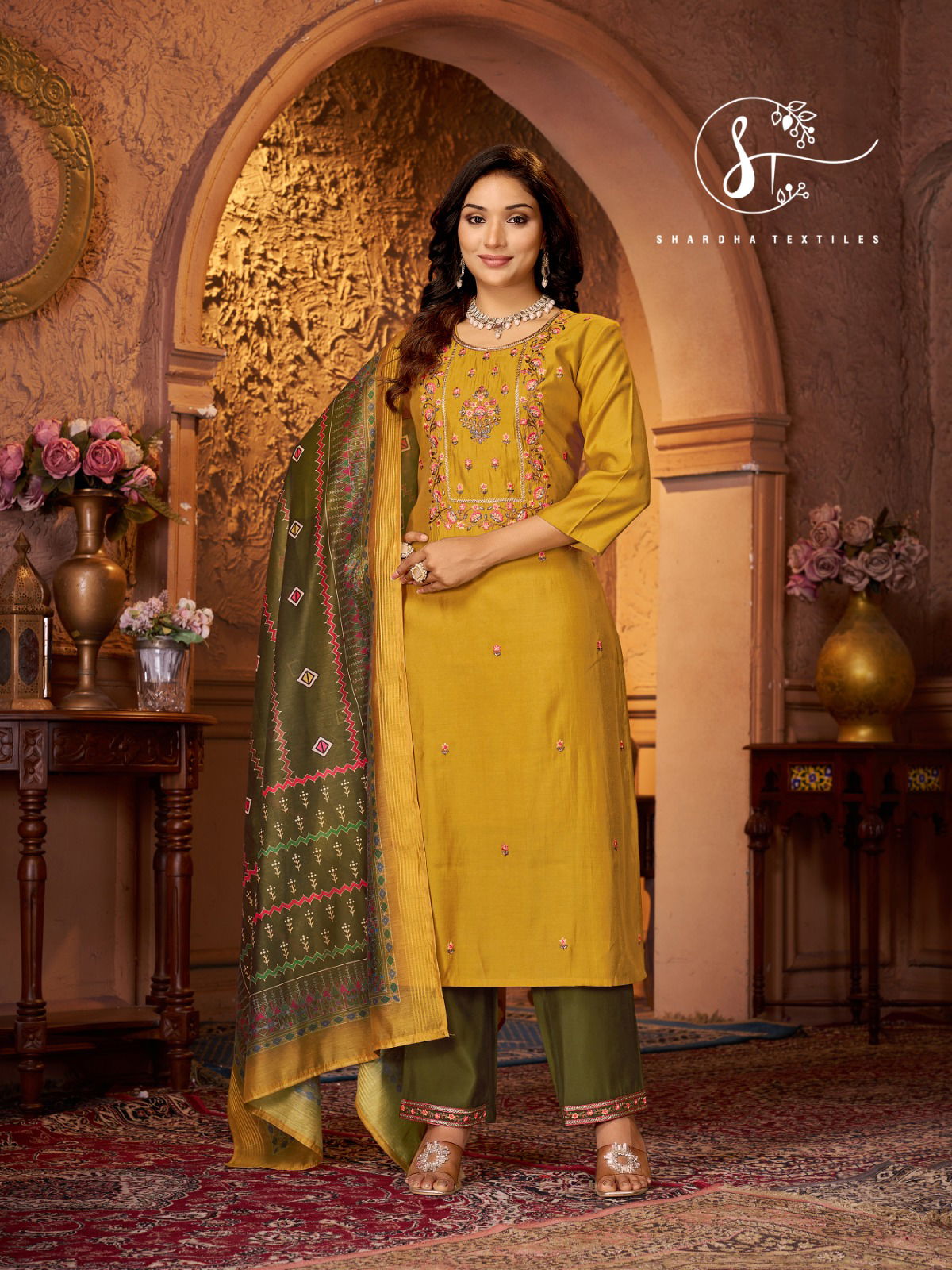 Arzoo Silk By Sharda Premium Silk Designer Kurti With Bottom Dupatta Wholesale Shop In Surat